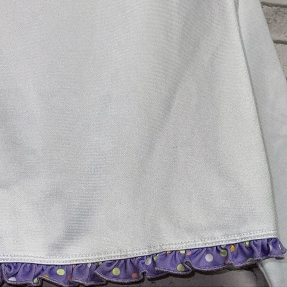 Nike 3T Toddler White Full Zip White Jacket Purple Polka Dot Trim - Picture 9 of 15